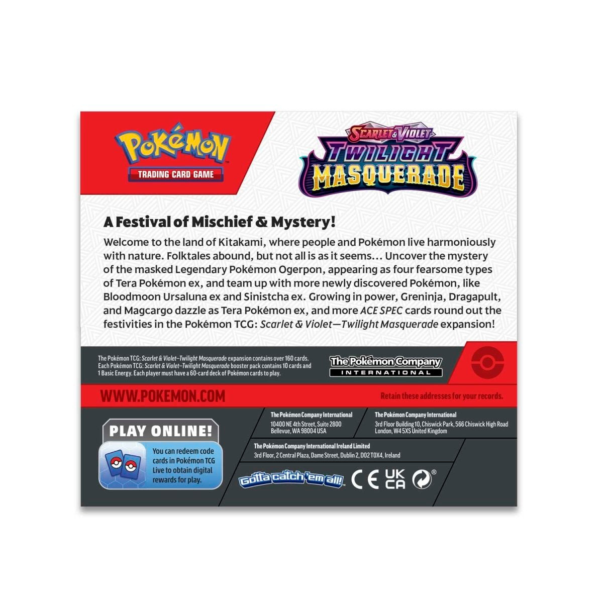 Pokémon TCG: Scarlet & Violet-Twilight Masquerade Booster Box (36 Packs)