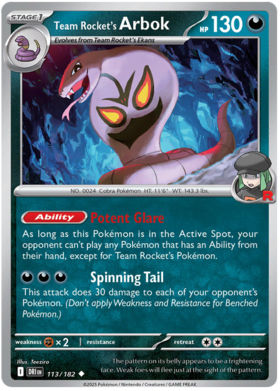 113 Team Rocket's Arbok