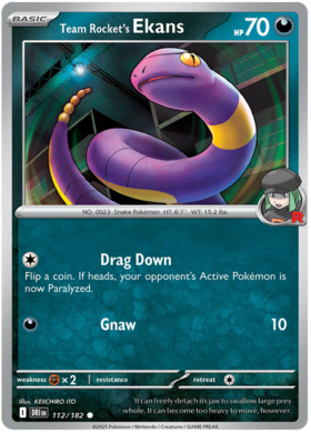 112 Team Rocket's Ekans