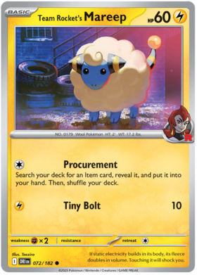 072 Team Rocket's Mareep