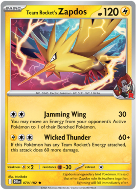 070 Team Rocket's Zapdos